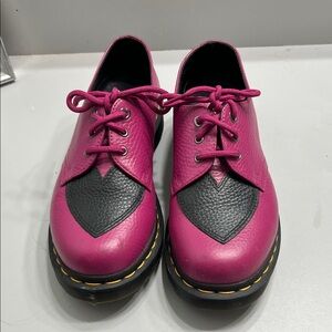Dr. Martens Fuchsia and Black Women's Loafers